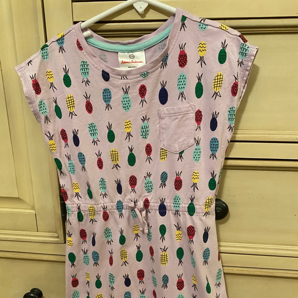 Hanna Andersson Pineapple shirt sleeve dress